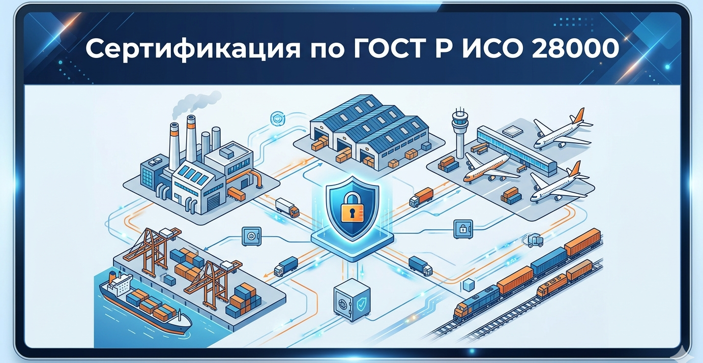 Сертификат ГОСТ Р ИСО 28000 — безопасность цепи поставок