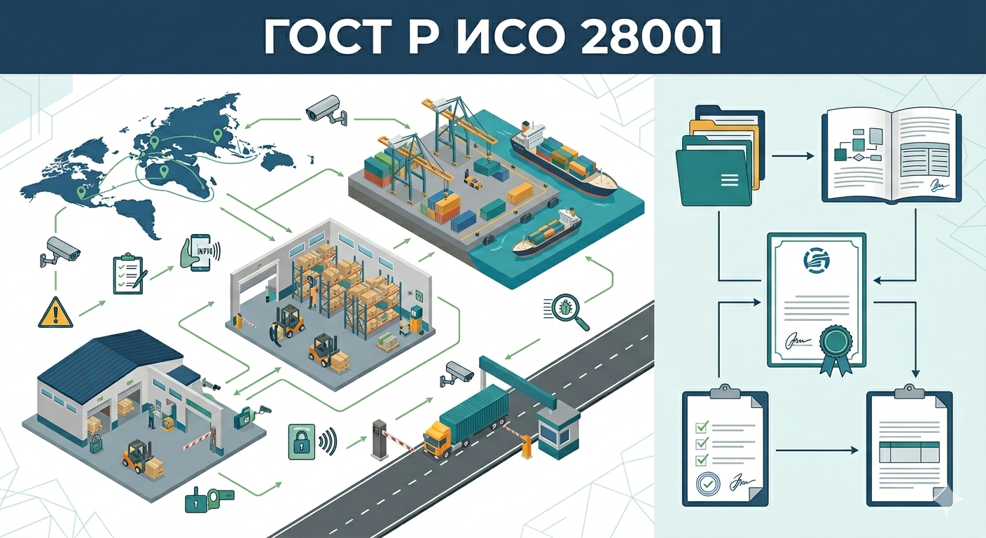 ГОСТ Р ИСО 28001 — безопасность цепи поставок