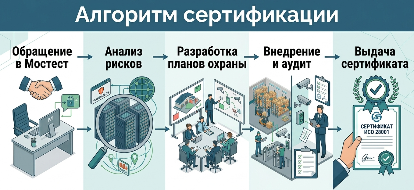 Сертификация ГОСТ Р ИСО 28001 в центре Мостест