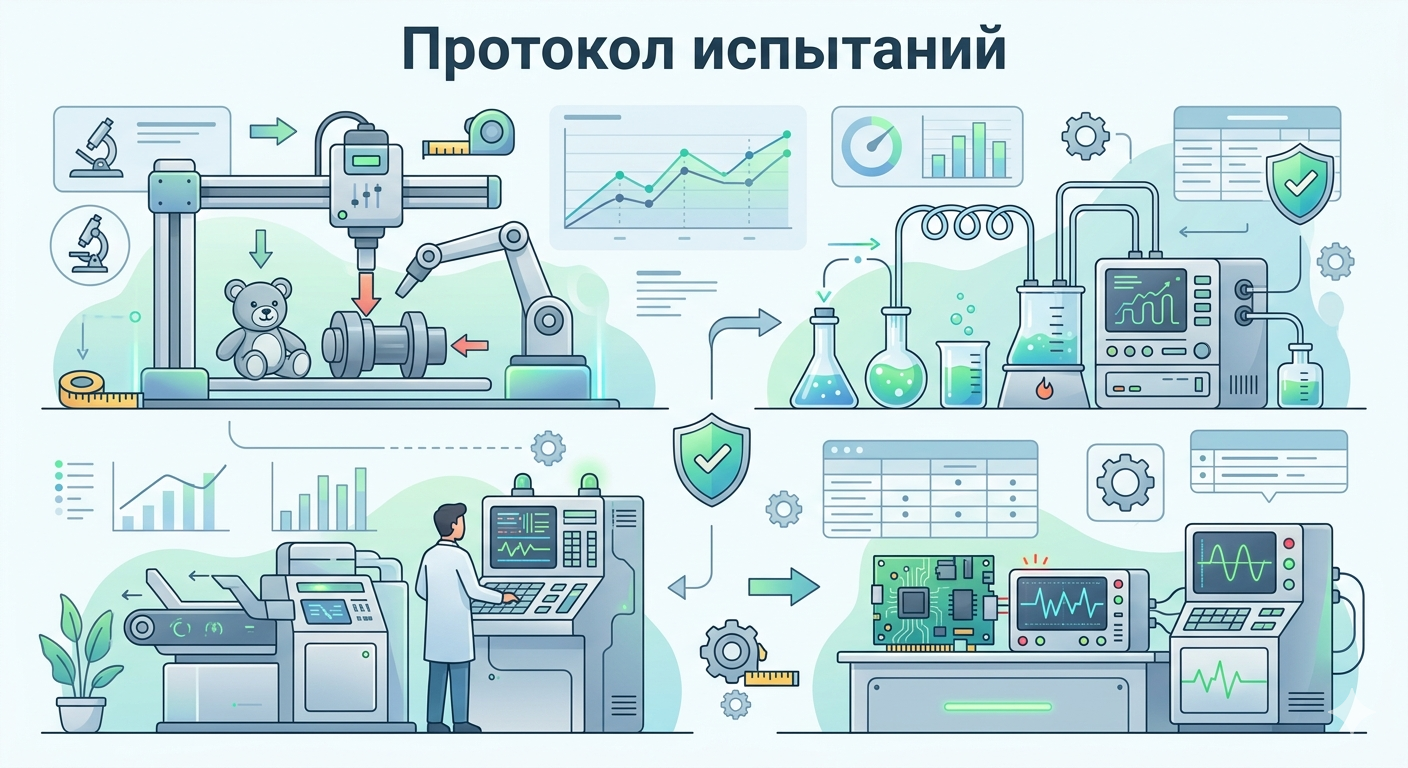 Оформление протокола испытаний в центре Мостест