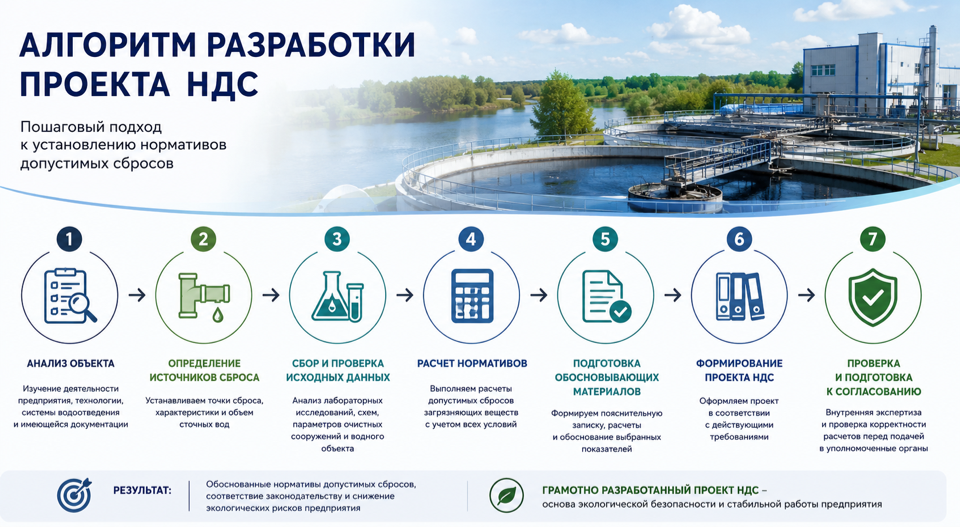 Алгоритм разработки проекта НДС: семь шагов от анализа объекта до подготовки к согласованию