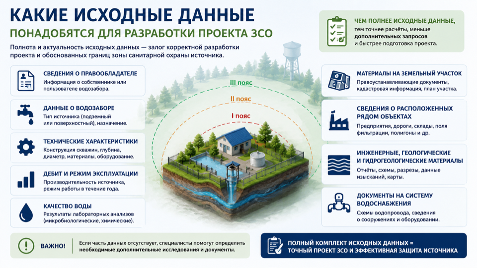 Разработка проекта зоны санитарной охраны источника водоснабжения